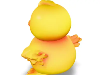 Cute Cartoon Duckling 3D Model Low-poly 3D model