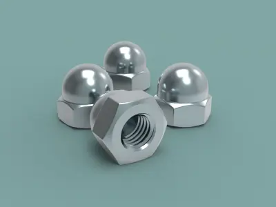 Cap nut 3D model