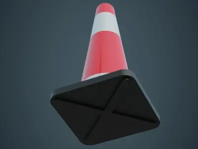 Traffic Cone 5A Low-poly 3D model