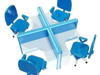 Fabulous Modular Workstation 3D model