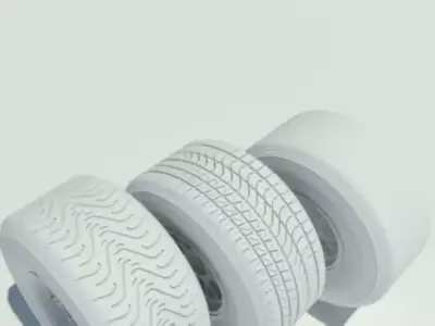 Pirelli f1 tyre set 3D model