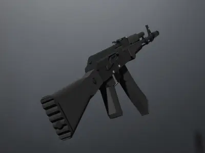 AK74M ak - rifle Free low-poly 3D model