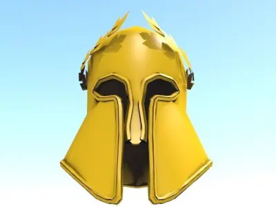 THE GOLD HELMET OF ATHENS Low-poly 3D model