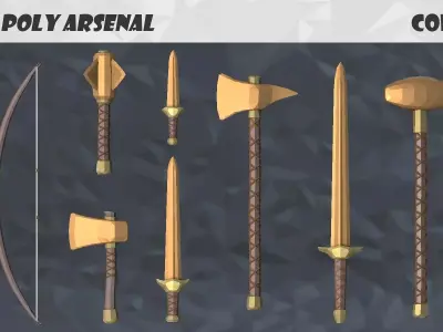 Low Poly Arsenal - Copper Free low-poly 3D model