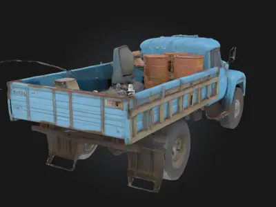 Old Blue Hauler  Vintage Truck Model for Rural 3D model