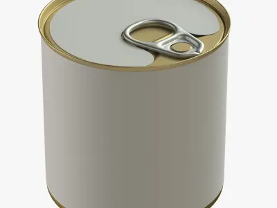 canned food round tin metal aluminium can 05 3D model
