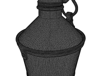 Vintage Military Canteen Flask 3D model
