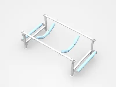 Industrial Construction Part Stand Support 3D model