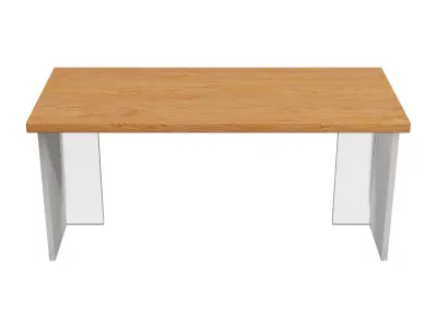 Homary Modern Natural Wood Floating Dining Table Free low-poly 3D model