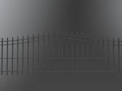 Entry gates for any residence or commercial project Low-poly 3D model