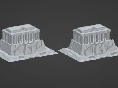 Central City Realistic Imperial City Buildings and Assets 3D Kit Low-poly 3D model