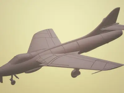 HAWKER HUNTER F4 AND F5 1-72 SCALE HIGHLY DETAILED MODEL 3D print model