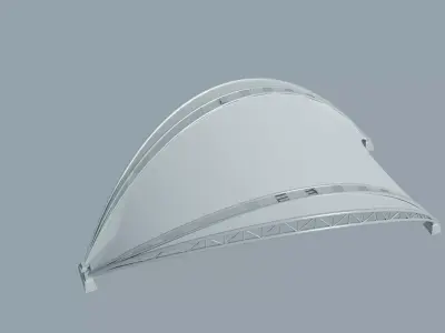 Tensile Fabric Structure Low-poly 3D model