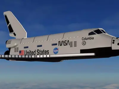 Space Shuttle Low-poly 3D model