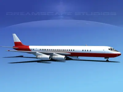 Douglas DC-8-63 Corporate 3 3D model