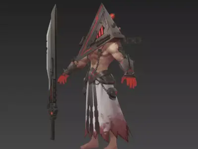 Three Horned King Low-poly 3D model