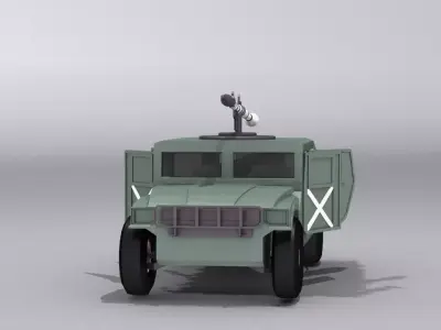 m1025-humvee Low-poly 3D model