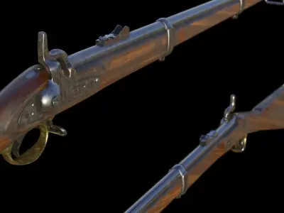 Enfield M1853 Low-poly 3D model