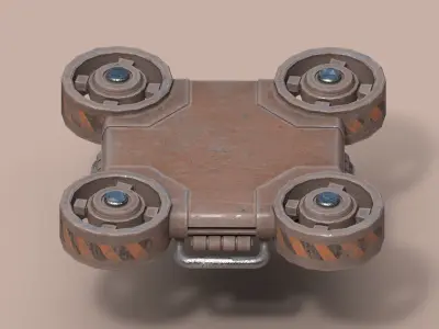 Stylized Flying Jump Pad Low-poly 3D model