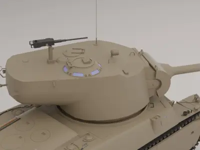 M6A2E1 Tank Free low-poly 3D model