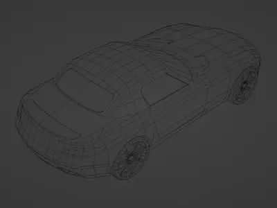 Mercedes Benz SLS Low Poly Free low-poly 3D model