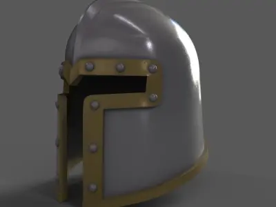 Medieval Soldier Helmet N2 Wearable STL and 3MF File 3D print model
