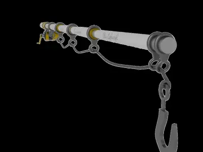 Fishing Rod Low-poly 3D model