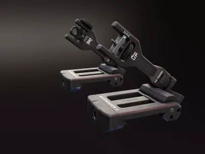 Sidewinder 2 BUIS sights Low-poly 3D model