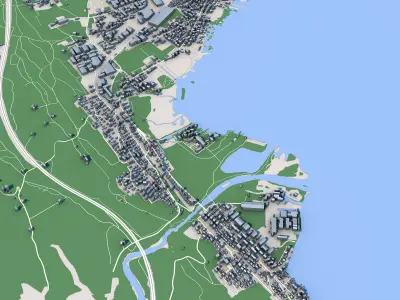 Thun Town Switzerland 3D model