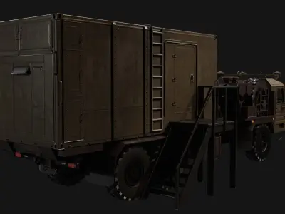 Military Truck Low-poly 3D model