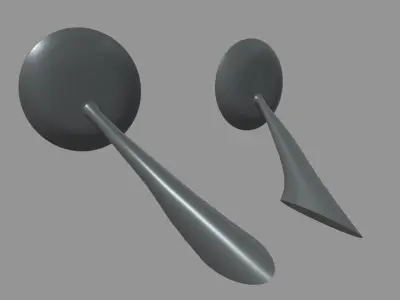 Car Mirror 016 Low-poly 3D model