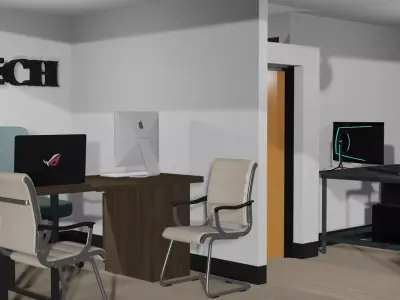 Small Office 101 Free low-poly 3D model