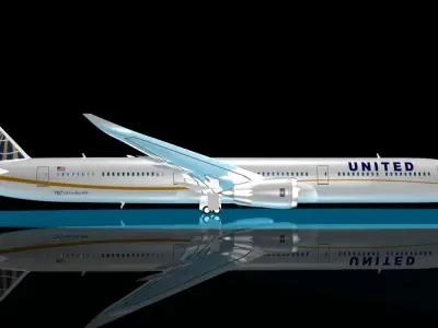United Airlines 787-10X 3D model
