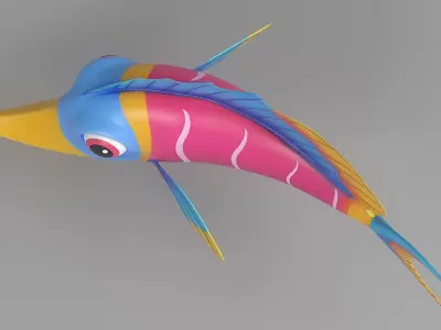 Cartoon Fish 2 Low-poly 3D model