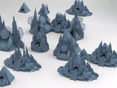 Tutankhamun pharaoh kit bash 3D model