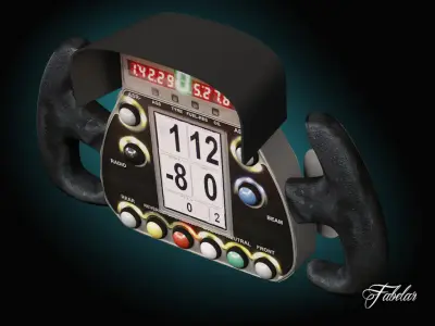 Racing steering wheel 3D model