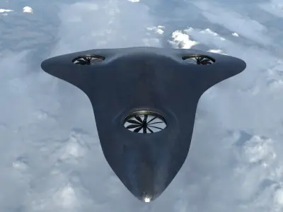 Drone lowpoly futuristic aircraft Low-poly 3D model