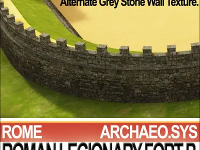 Roman Legionary Fort B Add Pack Fort A Rectangular Plan 3D model