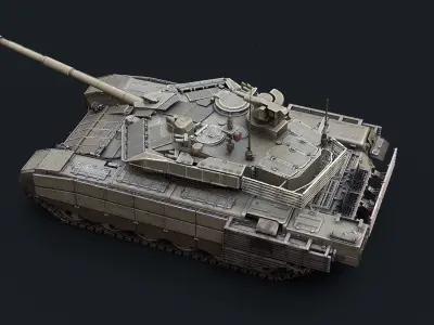 T-90M Proryv mod 2017mod 2023mod 2024 Low-poly 3D model