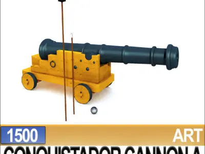 Conquistador Cannon A 1500 3D model