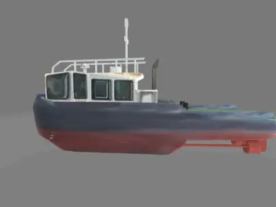 Tug boats  Low-poly 3D model