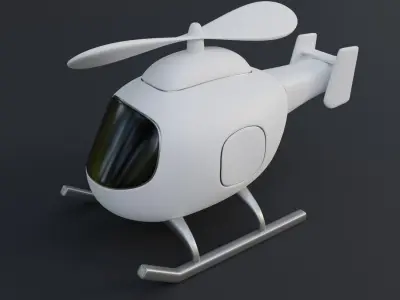 Helicopter 3D model pack  Low-poly 3D model