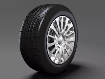 Toyota ProAce Van wheel 2017 3D model
