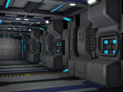 Sci Fi Corridor Interior  3D model