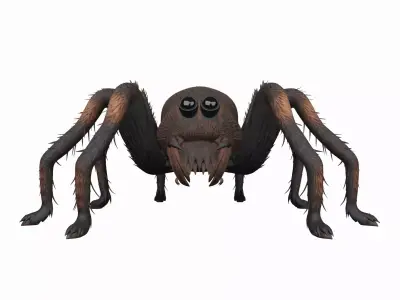 Giant Hairy Spider Plush 3D Model Game Character 3D model