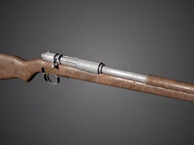 Rifle Lowpoly Low-poly 3D model