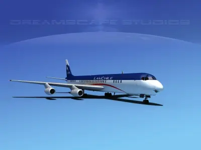 Douglas DC-8-63 Lan Chile 1 3D model