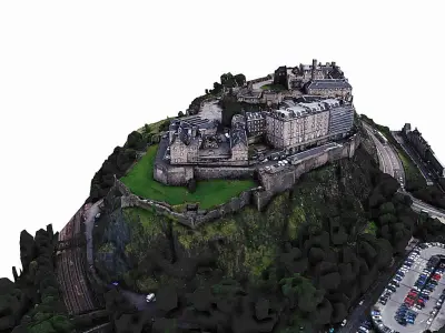Edinburgh Castle Low-poly 3D model