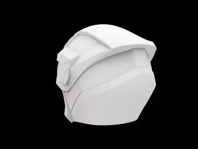 Futuristic Helmet 3D print model purchase