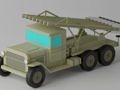 Katyusha BM-13 Multiple Rocket Launcher 3D model